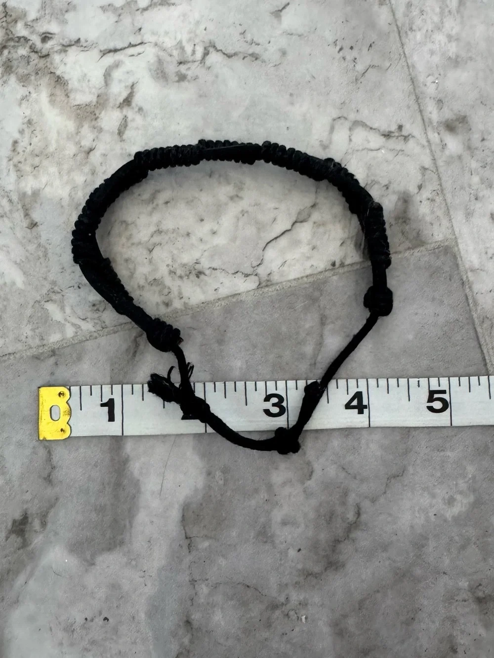 Handmade Black Leather & Cord Bracelet